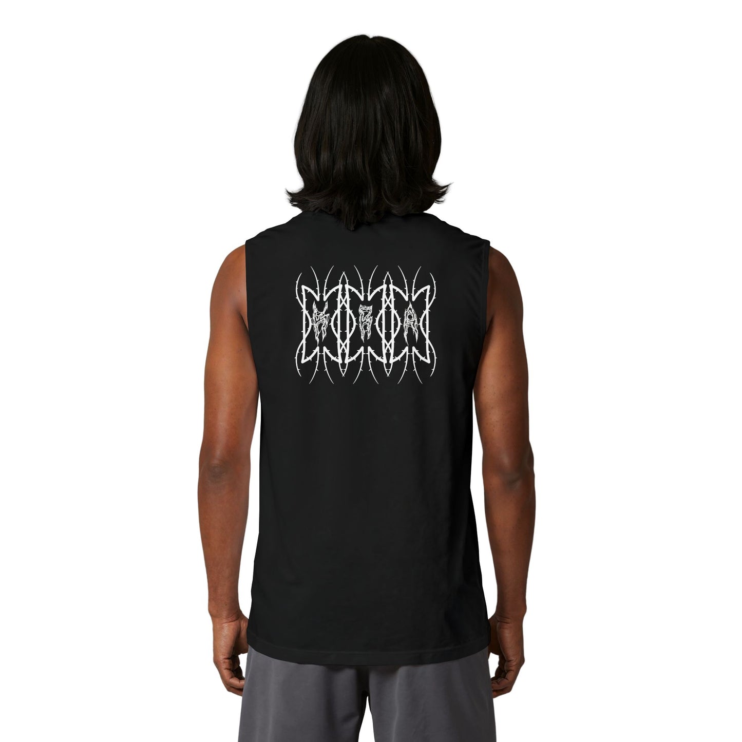 The K.R.A Band Muscle Tank — Black 'Punk' Logo Back with Chest Emblem