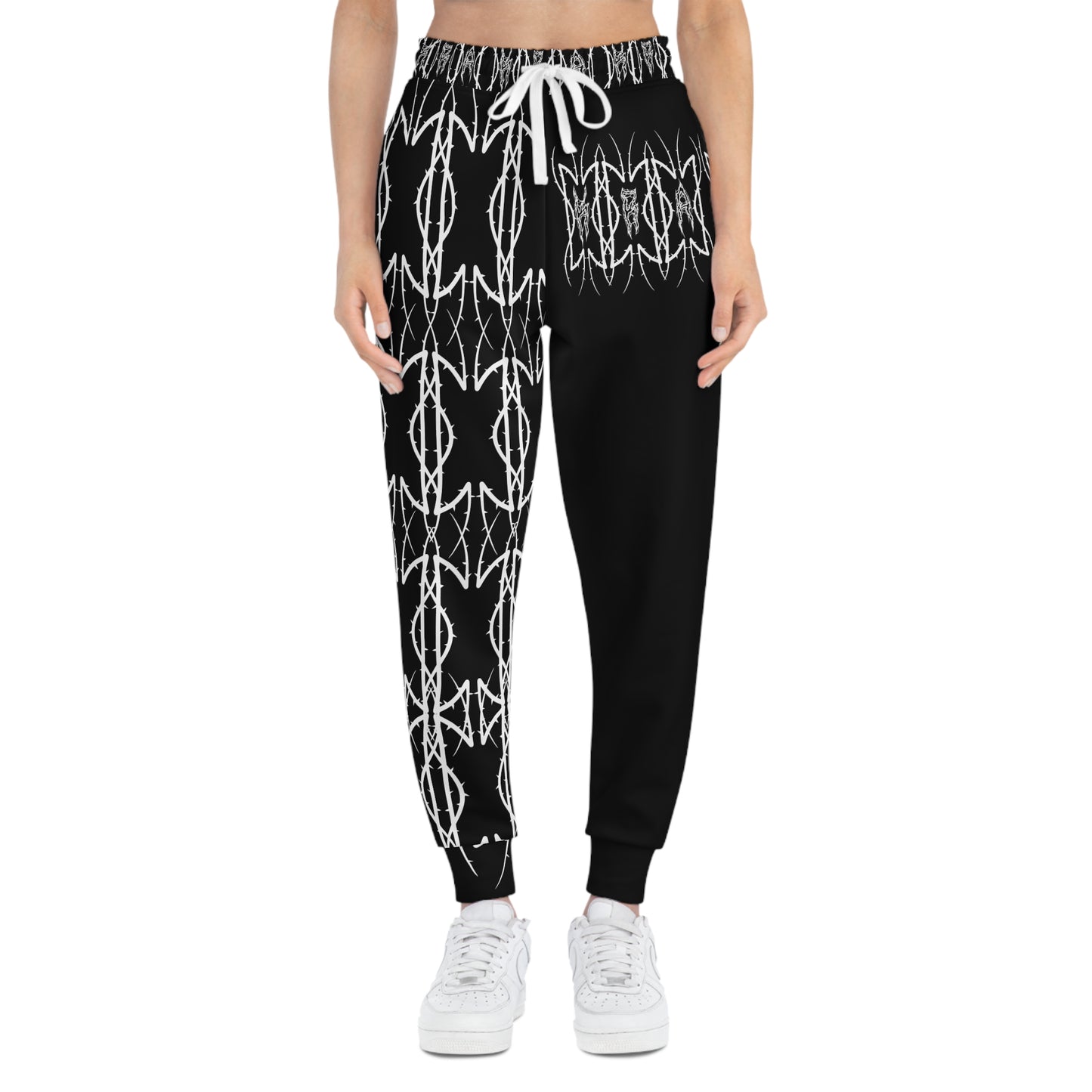 Alliance Black & White Graffiti Chain Athletic Joggers