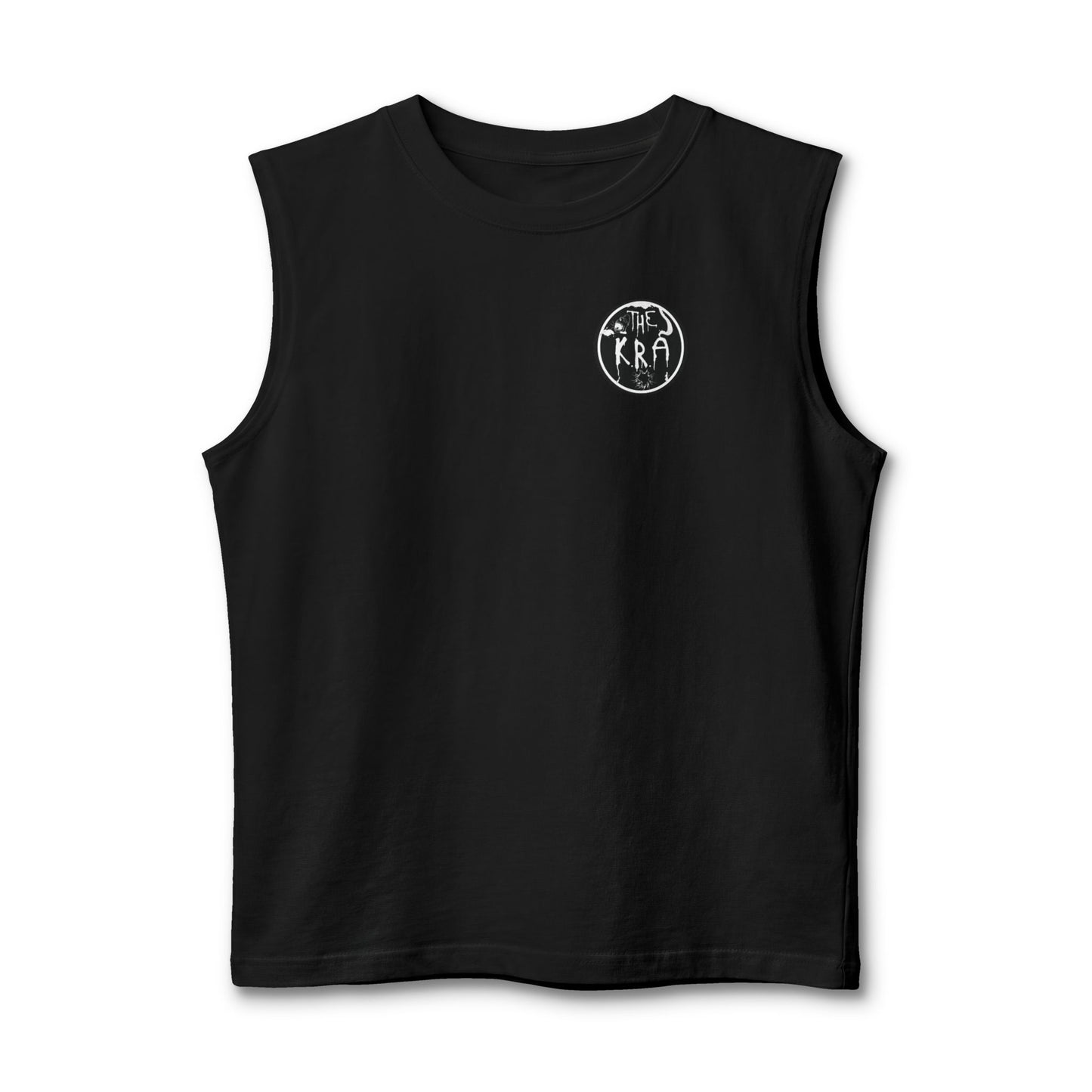 The K.R.A Band Muscle Tank — Black 'Punk' Logo Back with Chest Emblem