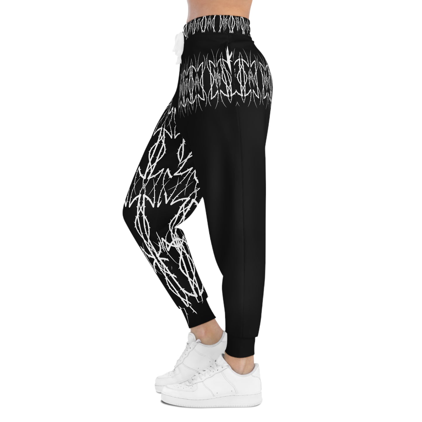 Alliance Black & White Graffiti Chain Athletic Joggers