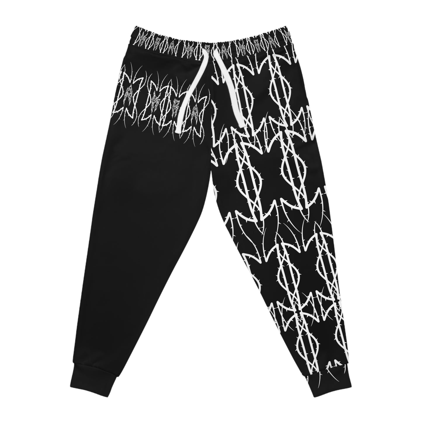 Alliance 2 Black & White Graffiti Chain Athletic Joggers