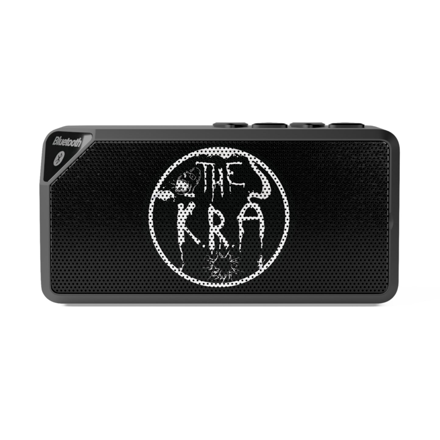 Bluetooth Speaker with 'The KRA' Grunge Logo — Portable Wireless Audio