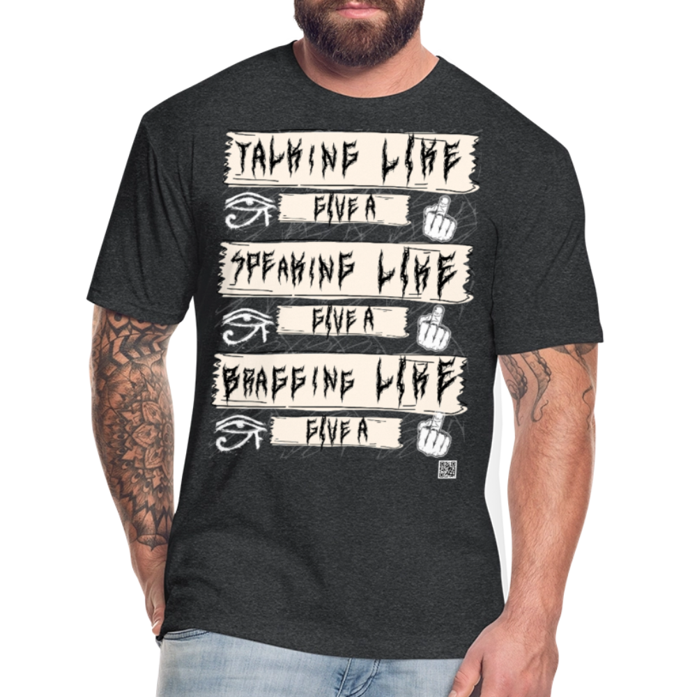 Give A  F (T-Shirt) by The K.R.A - heather black