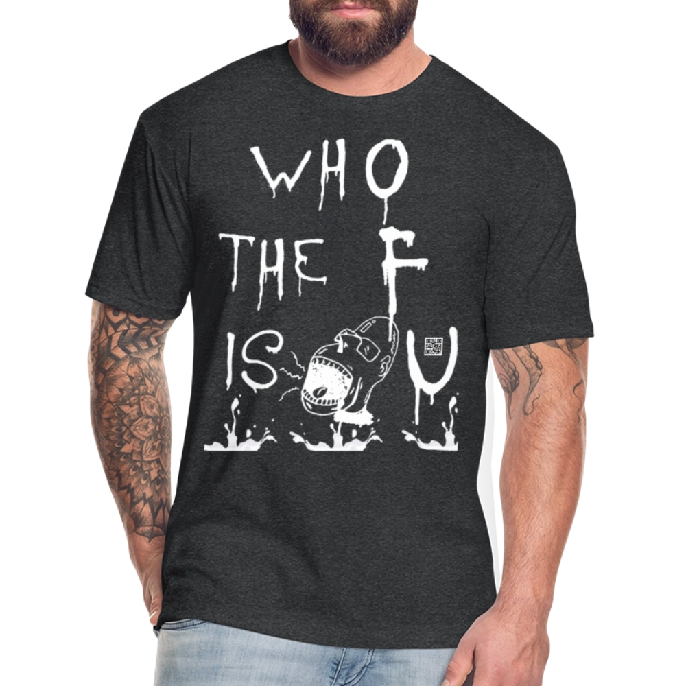 Who The F Is U (T-Shirt) by The K.R.A - heather black
