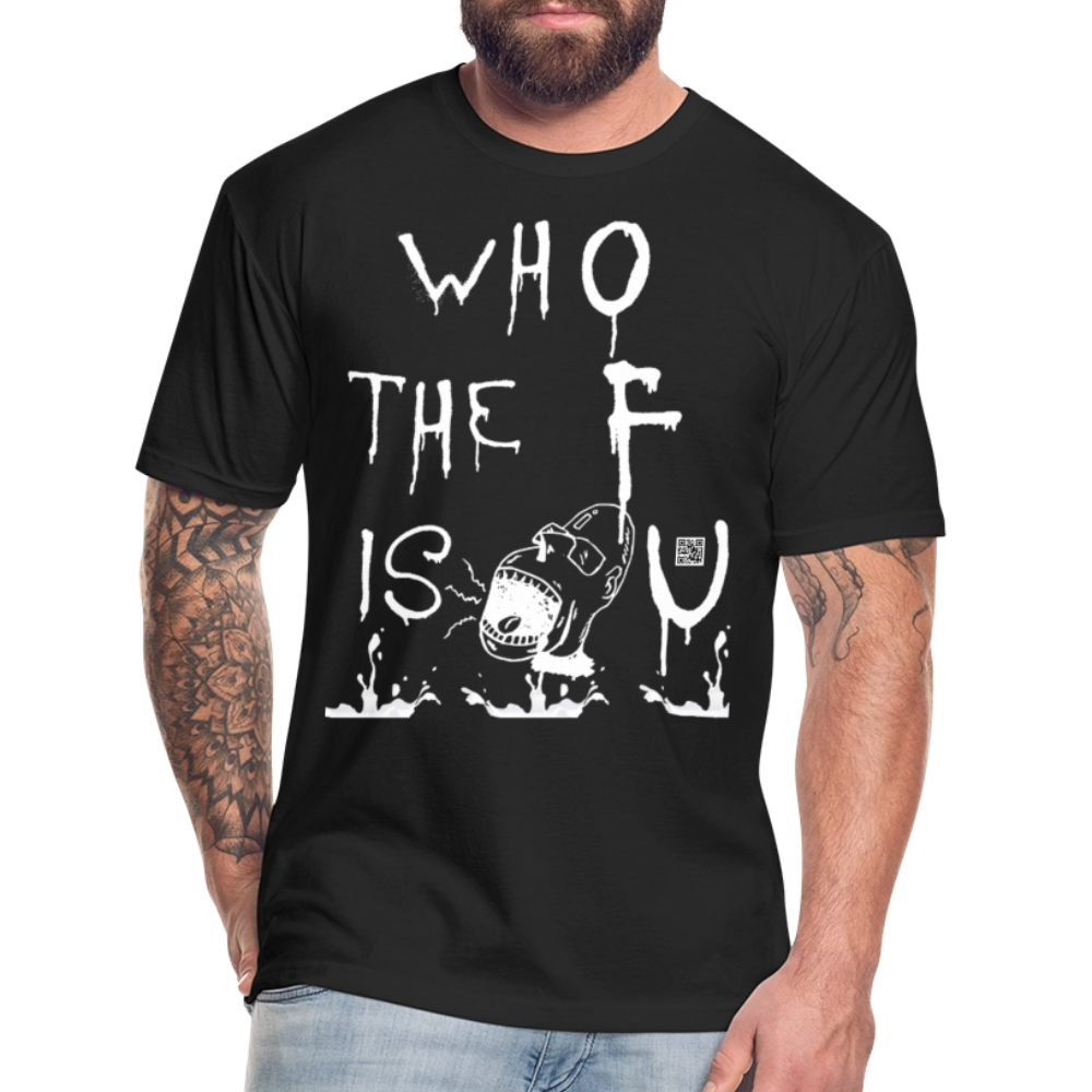 Who The F Is U (T-Shirt) by The K.R.A - black
