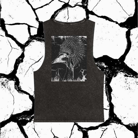 Stonewash Tank Top — Vintage Goose Native Headdress Graphic