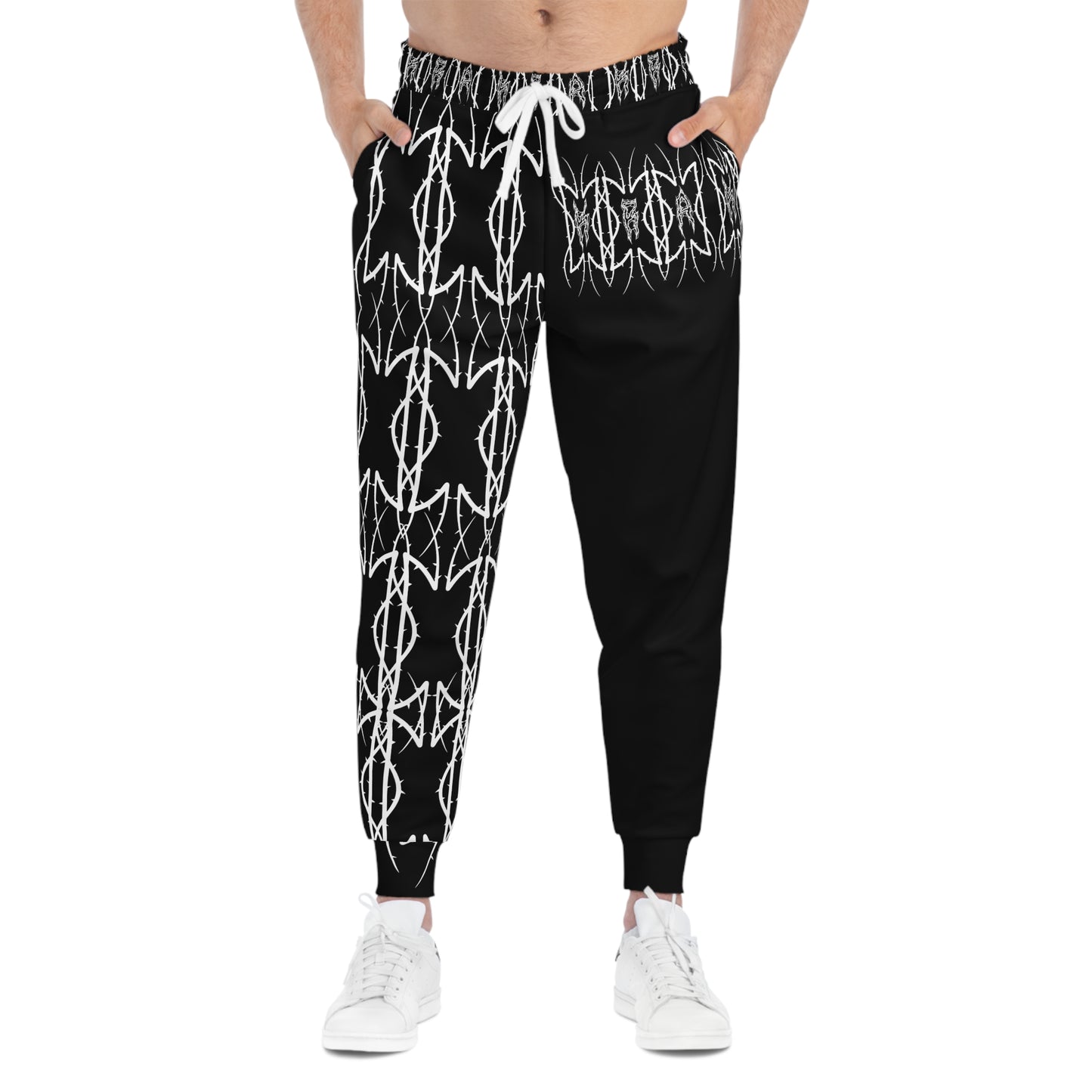 Alliance Black & White Graffiti Chain Athletic Joggers