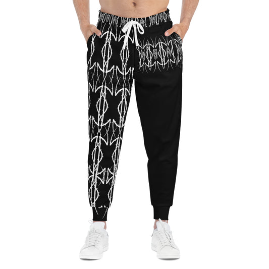 Alliance Black & White Graffiti Chain Athletic Joggers