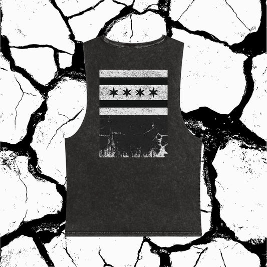 Chicago Flag Stonewash Tank Top — Distressed City Pride Muscle Tee