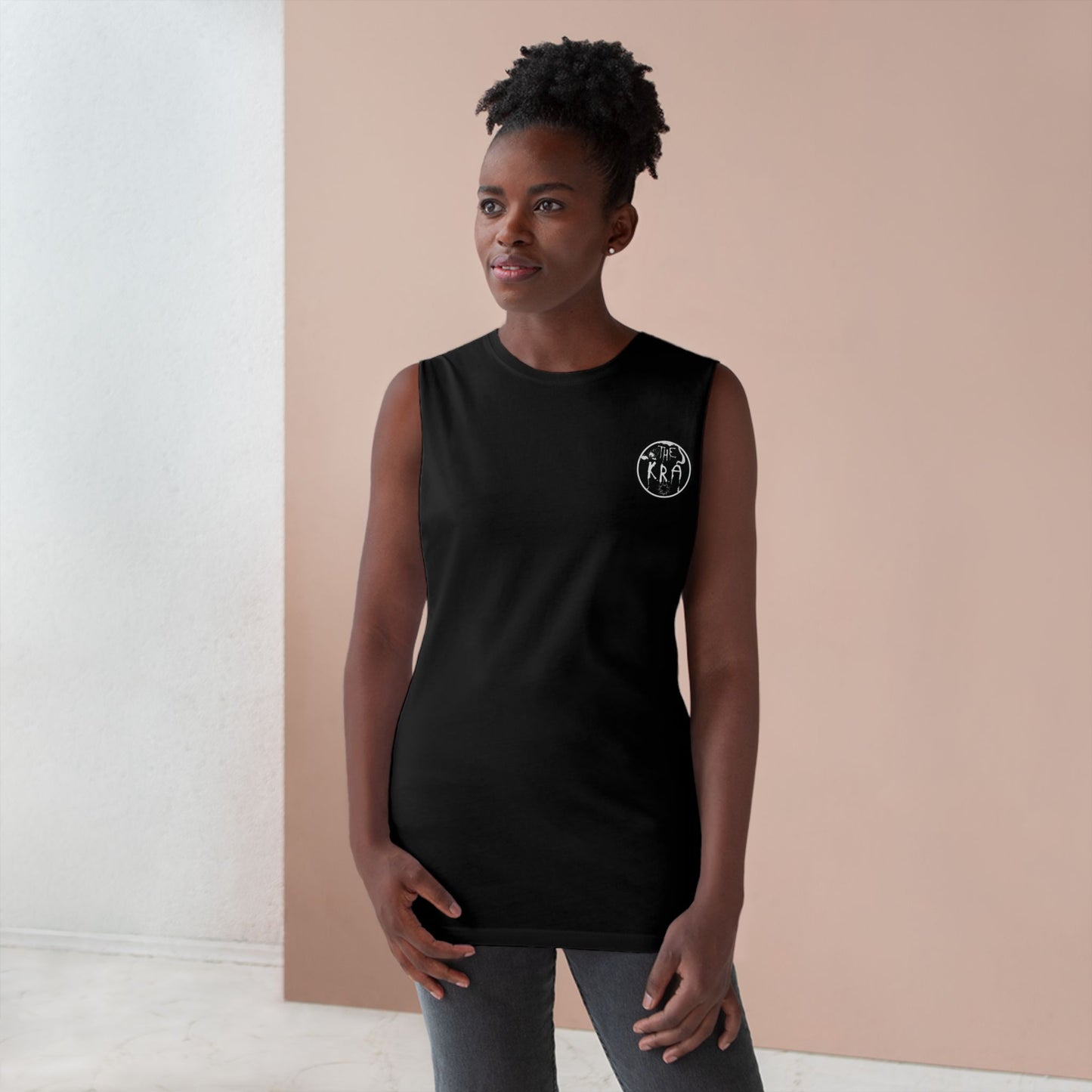 Band Logo Tank Top — 'Barnard' Black Graphic Muscle Tee