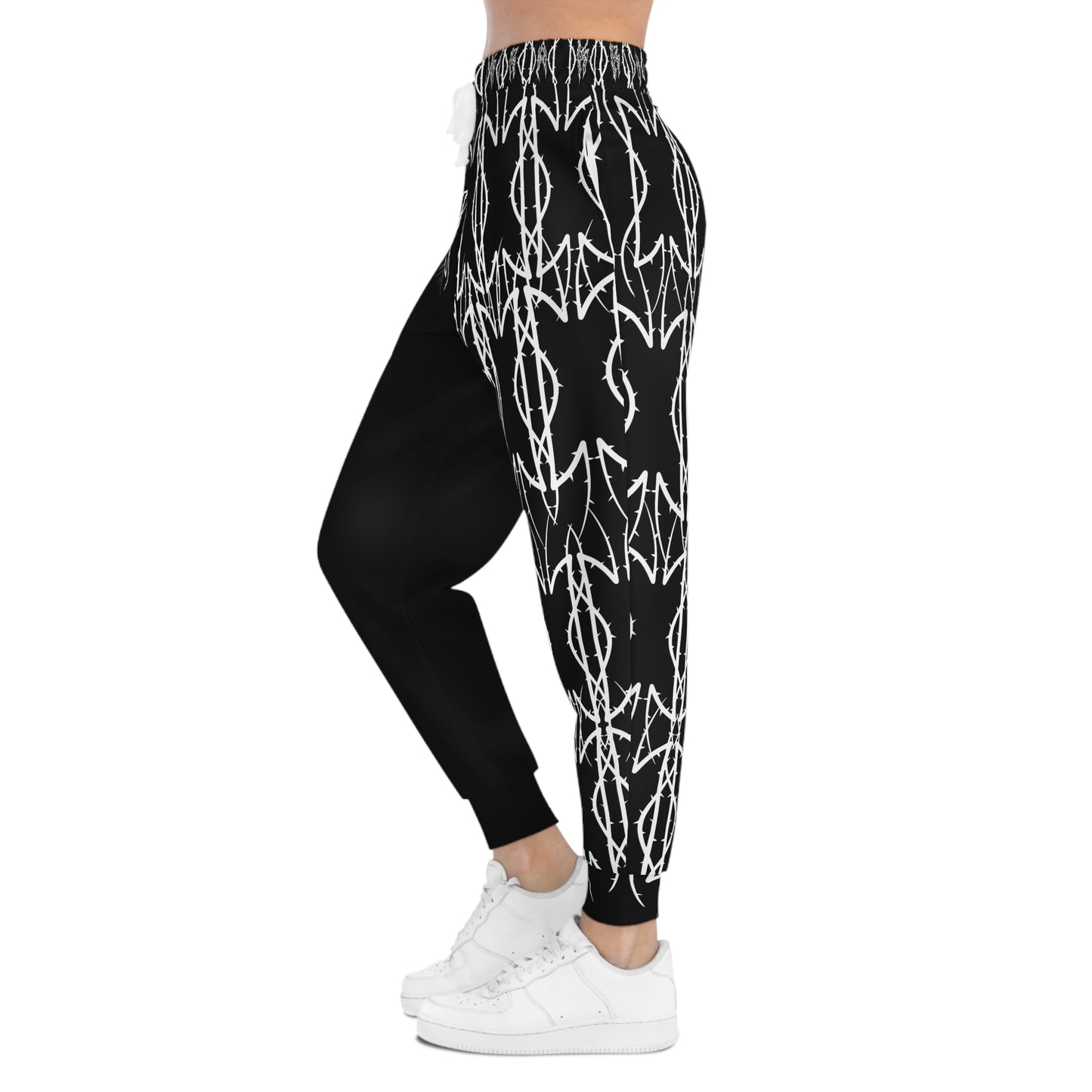 Alliance 2 Black & White Graffiti Chain Athletic Joggers