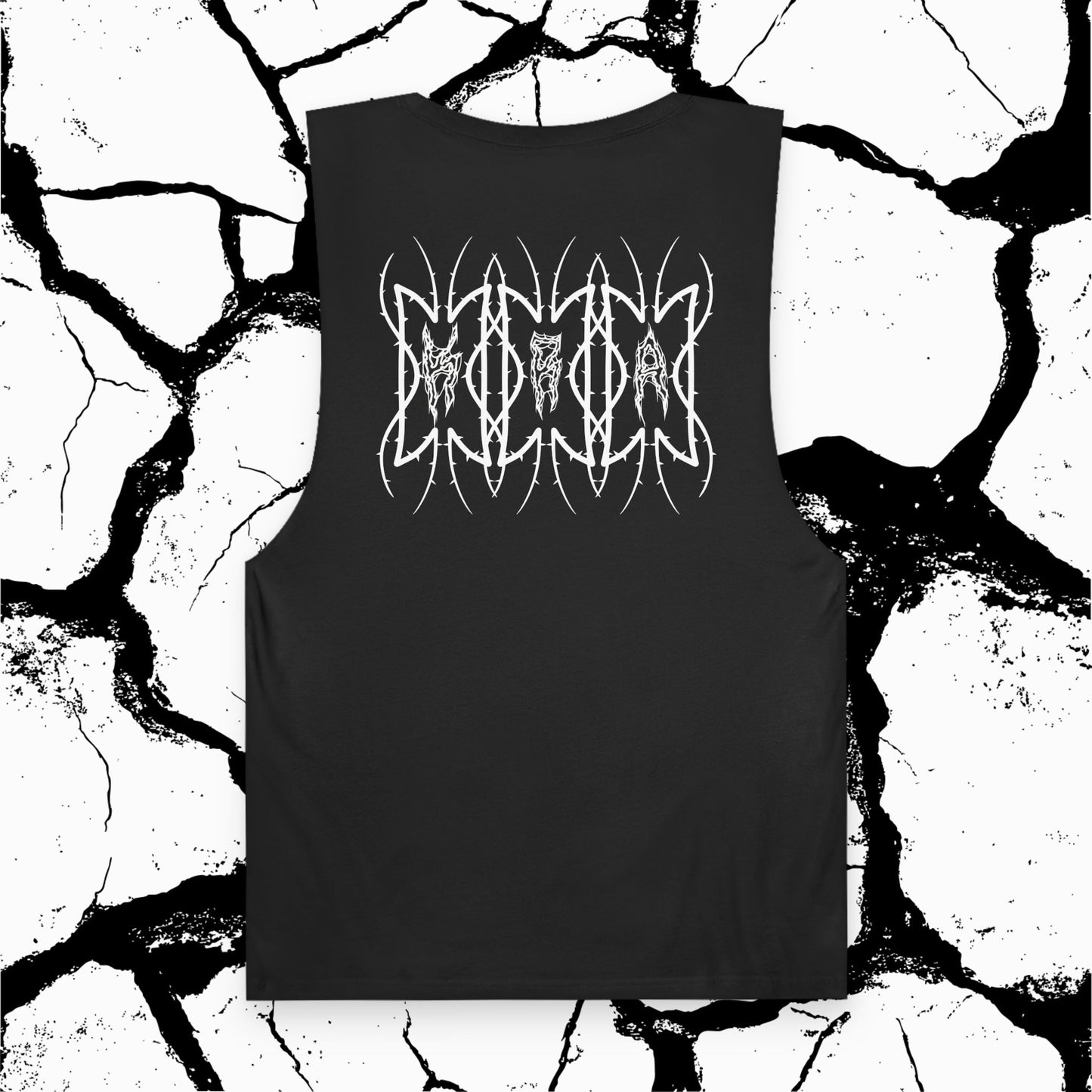 Band Logo Tank Top — 'Barnard' Black Graphic Muscle Tee