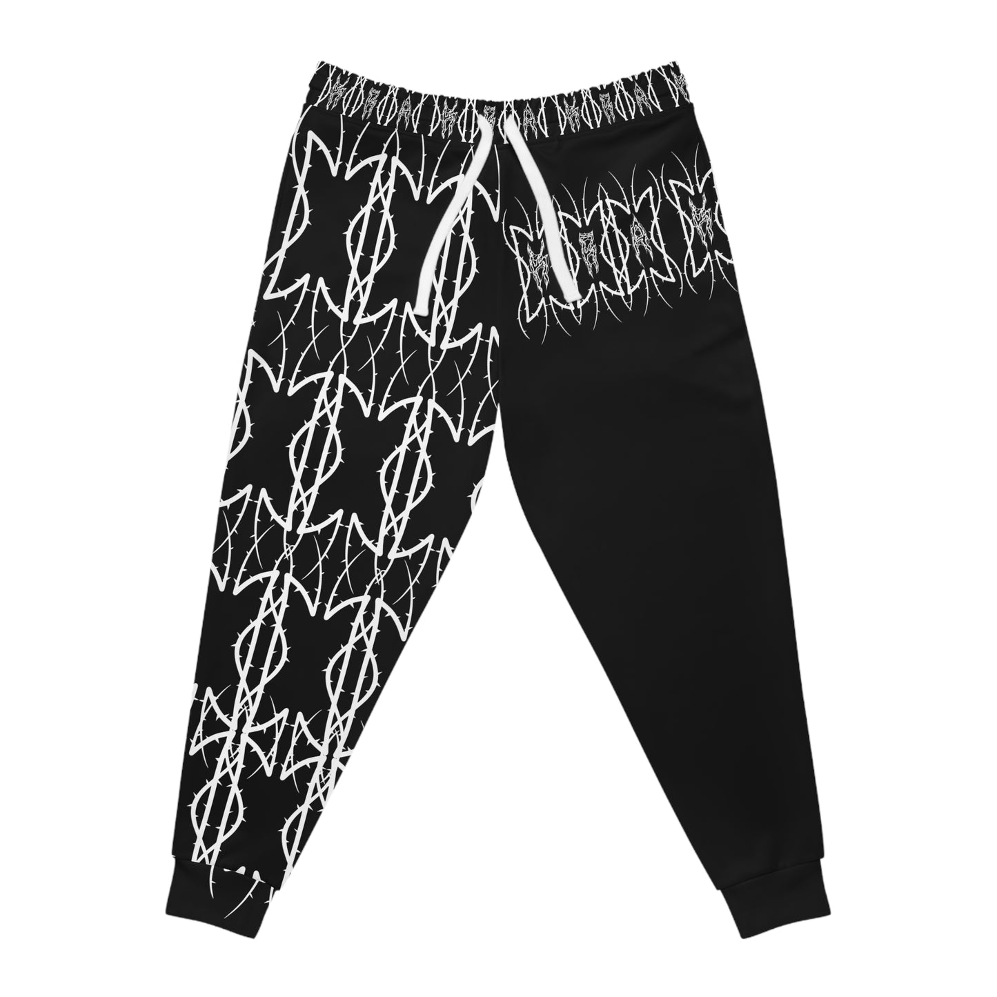 Alliance Black & White Graffiti Chain Athletic Joggers