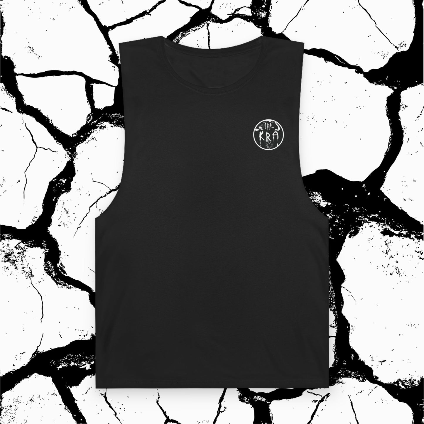 Band Logo Tank Top — 'Barnard' Black Graphic Muscle Tee