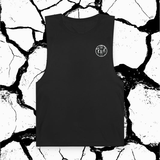 Band Logo Tank Top — 'Barnard' Black Graphic Muscle Tee