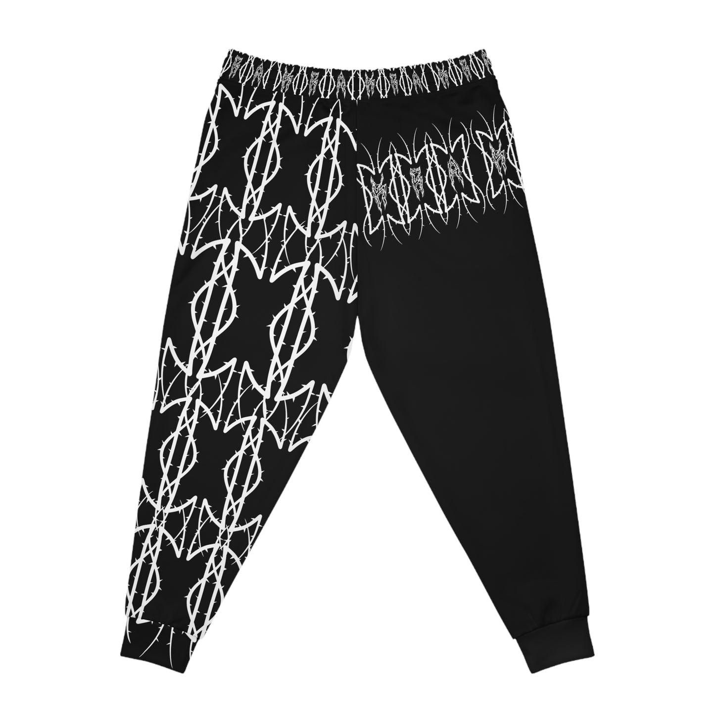Alliance 2 Black & White Graffiti Chain Athletic Joggers